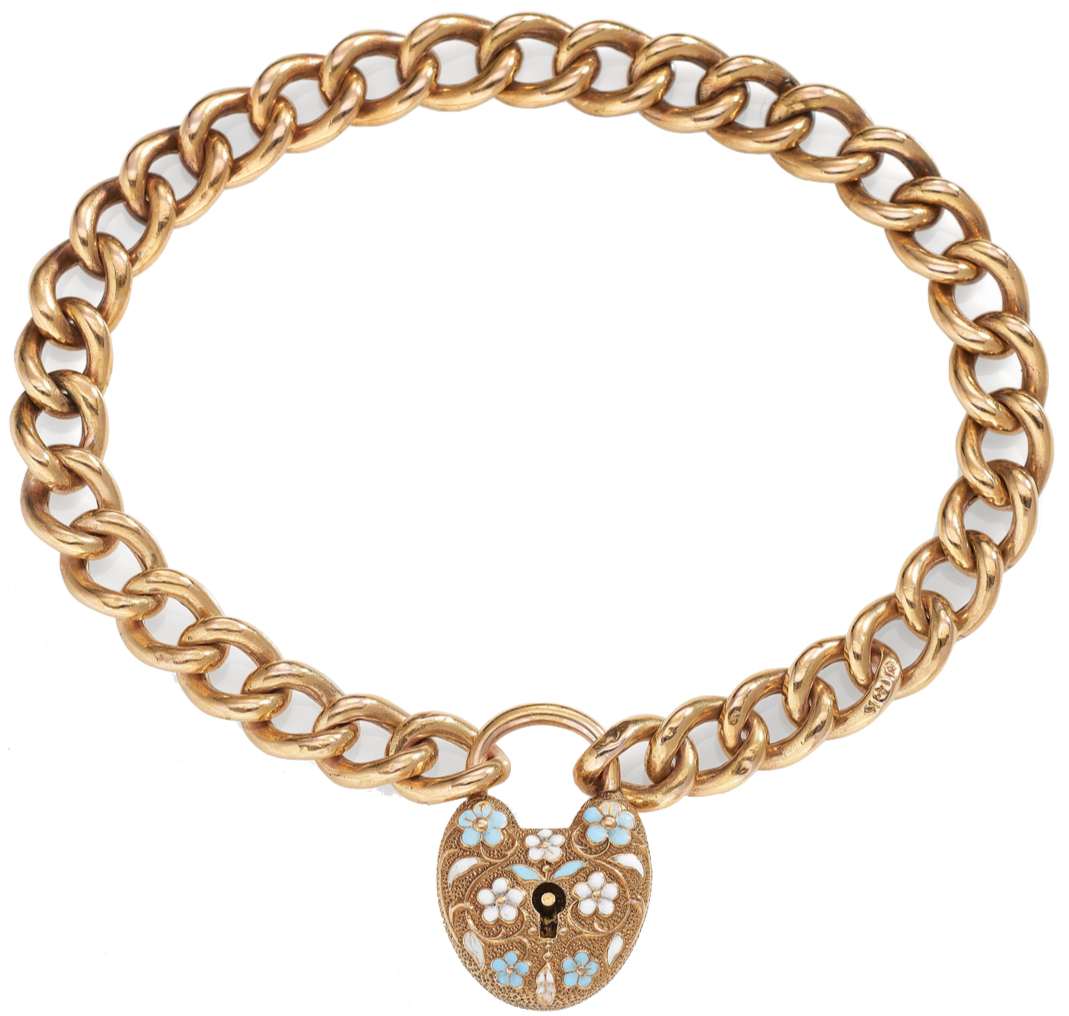 gold-lock-bracelet